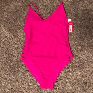 Hot Pink Cut Swimsuit